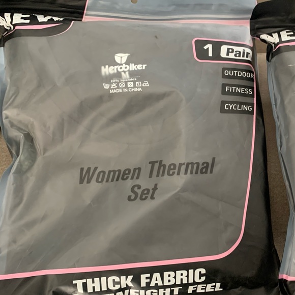 NEW HEROBIKER Thermal Underwear Women Set Base Layer Top & Bottom Long M - Picture 10 of 12